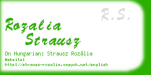 rozalia strausz business card